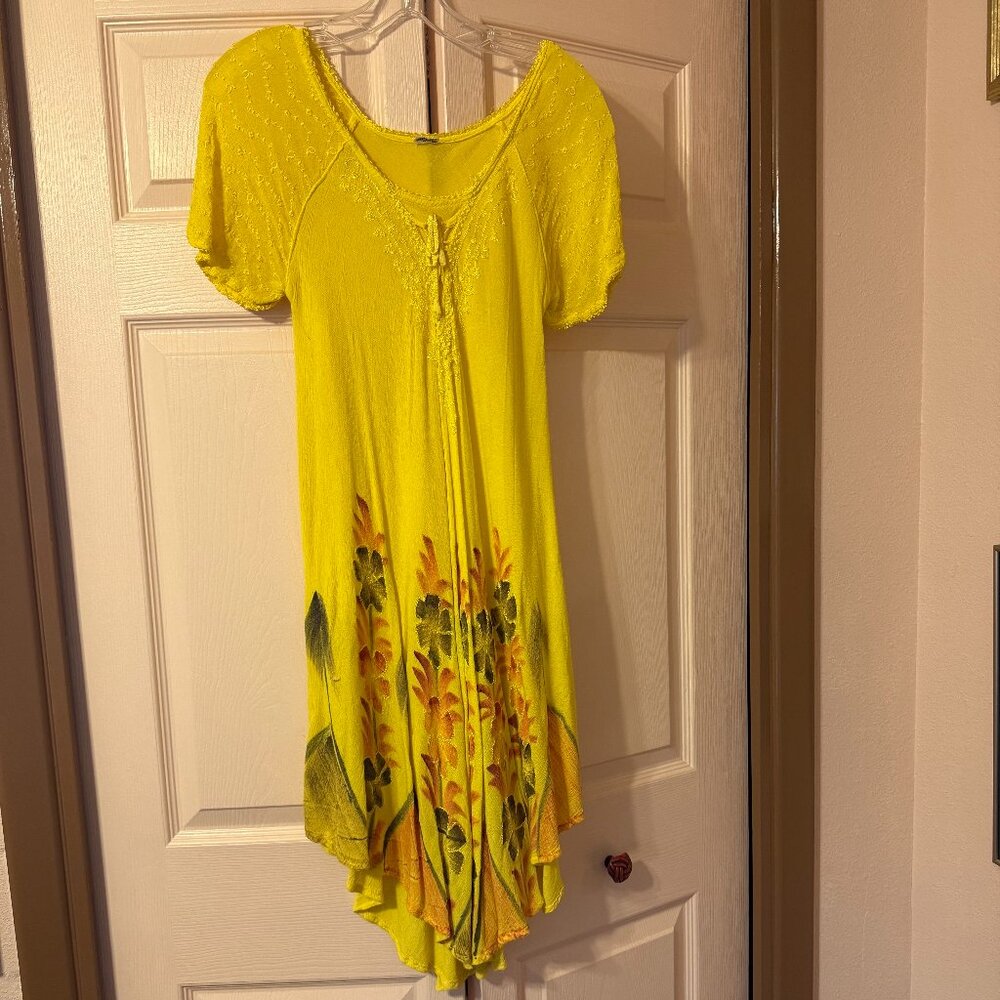 Filmy, flowing party dress, made in India, beautiful colors